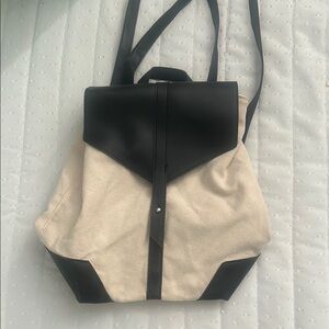 Stylish Black and Cream Backpack